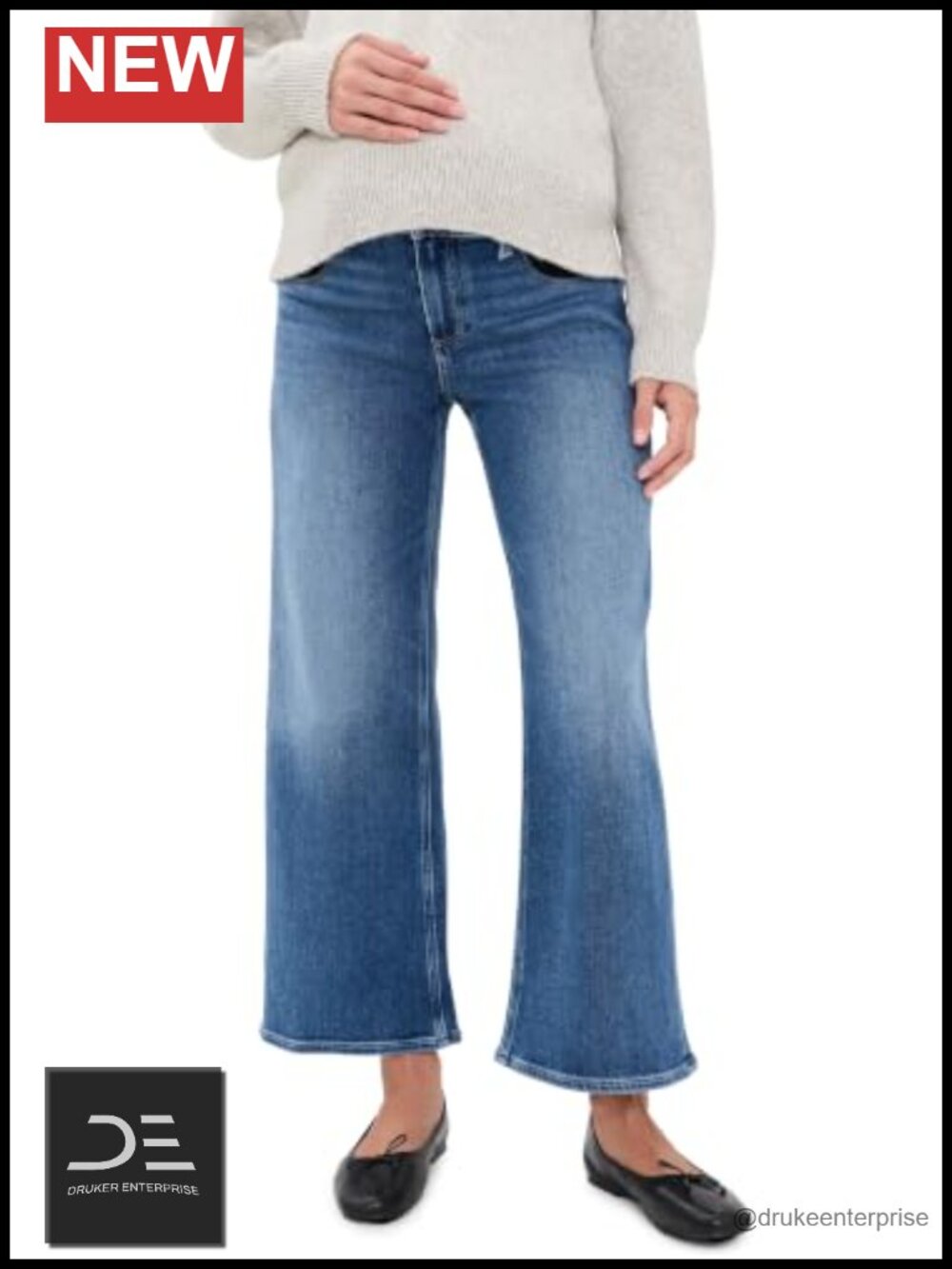 PAIGE Anessa Maternity Jeans Mid-Rise Stretch Denim